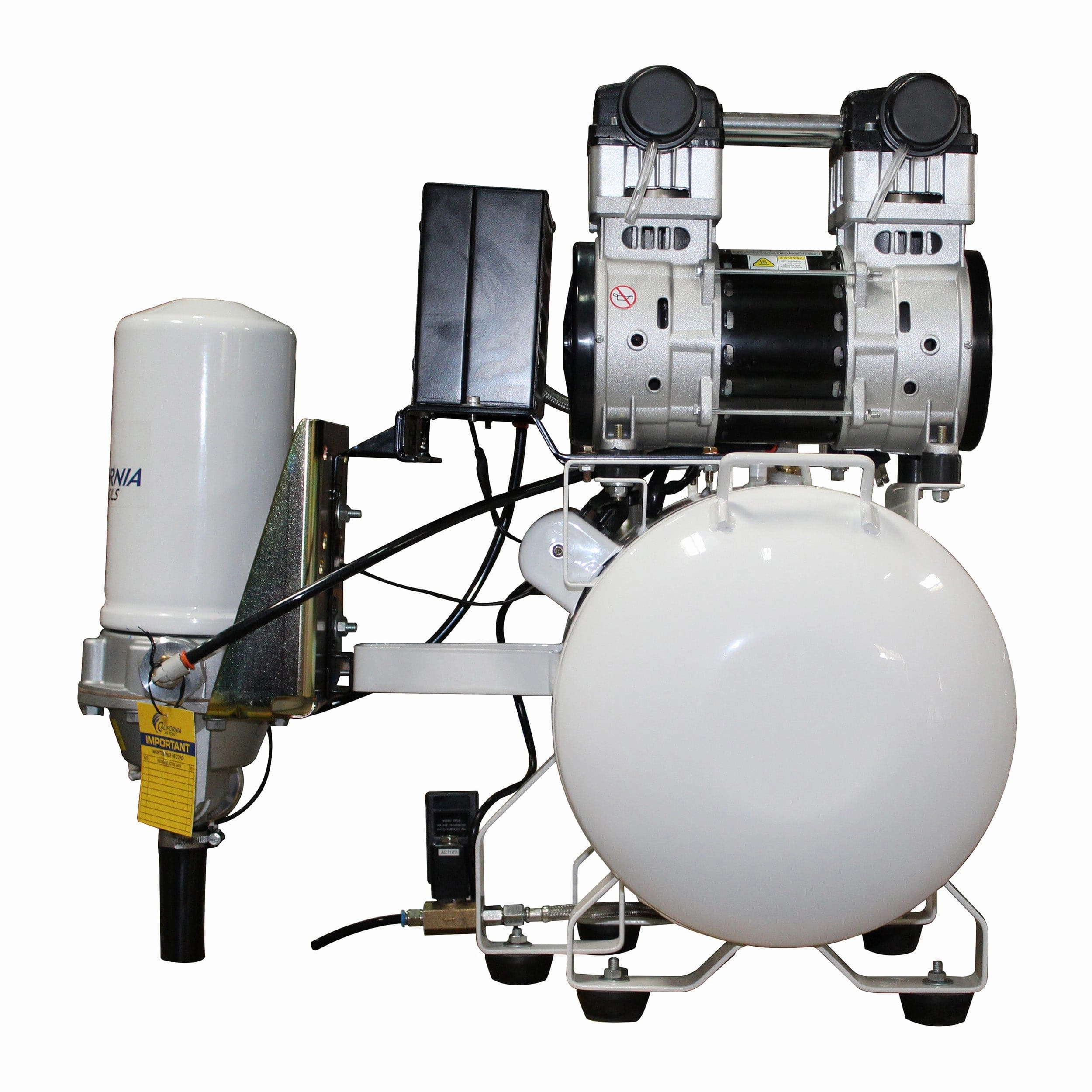 2HP 10 Gallon Oil-Free Steel Tank Air Compressor with Air Drying System