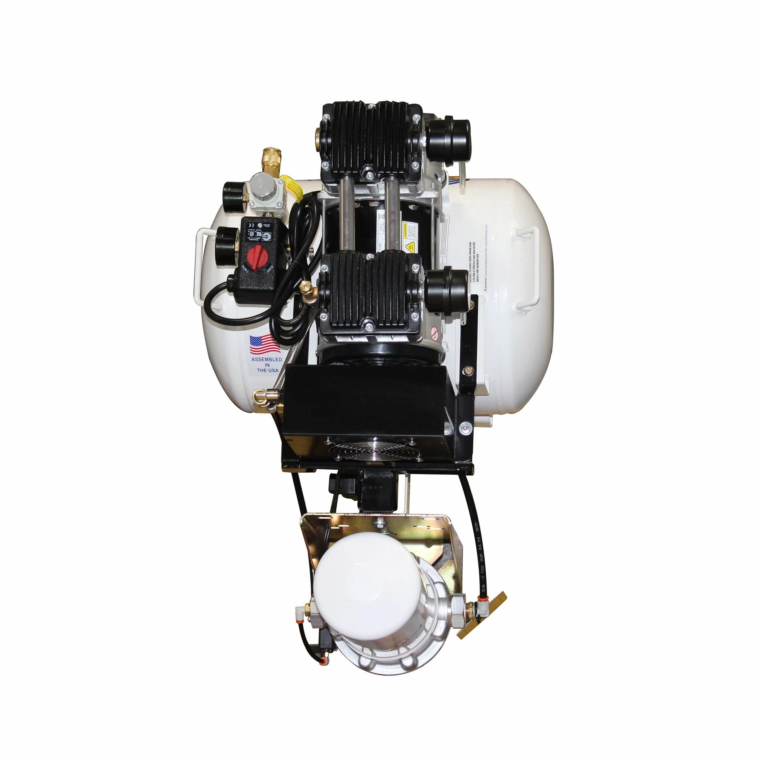2HP 10 Gallon Oil-Free Steel Tank Air Compressor with Air Drying System