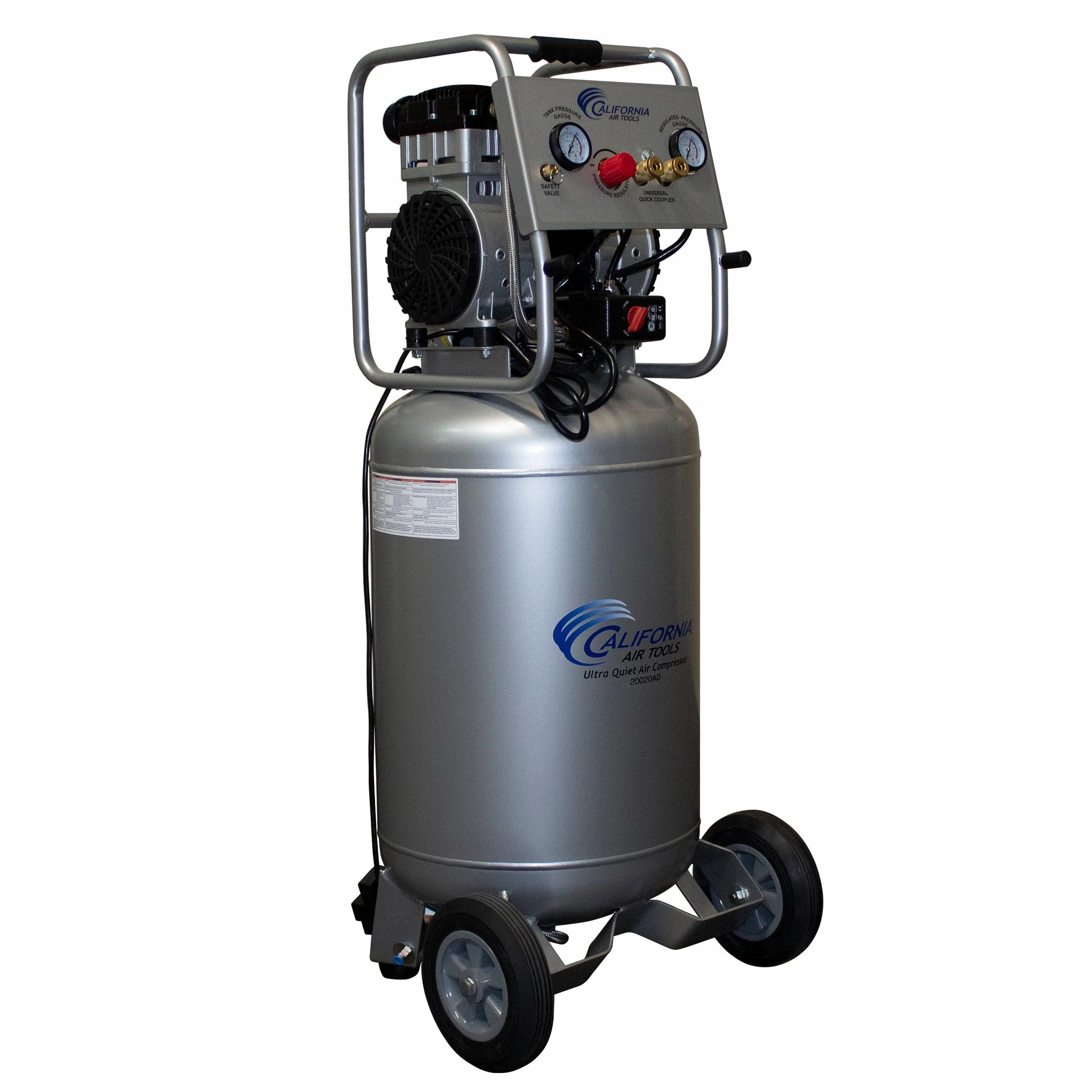 2HP 20 Gallon Oil-Free Steel Tank Air Compressor with Auto Drain Valve