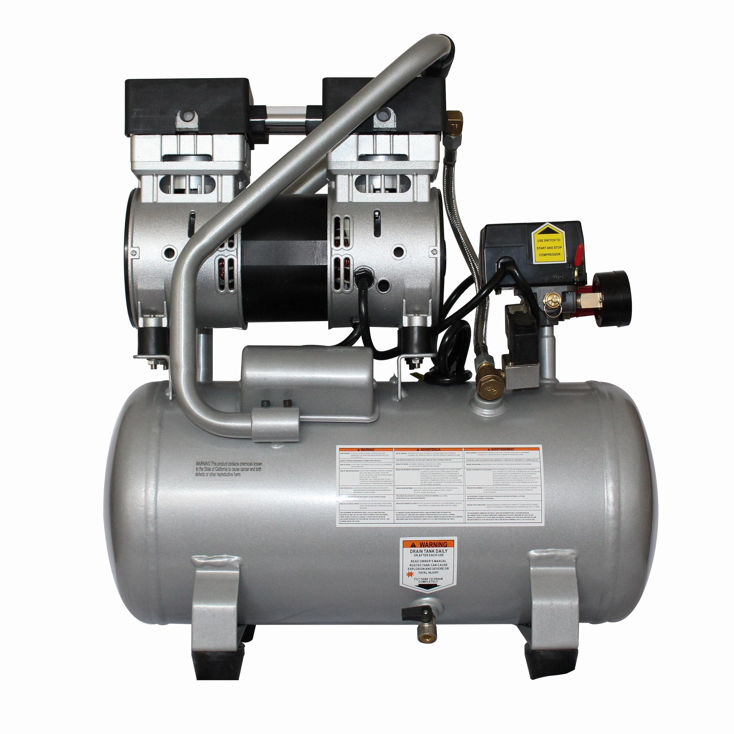 4.7 Gallon Oil-Free Steel Tank Air Compressor - 1 HP