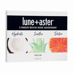 5 Minute Rescue Mask Assortment Trio Hydrate. Soothe and Detox