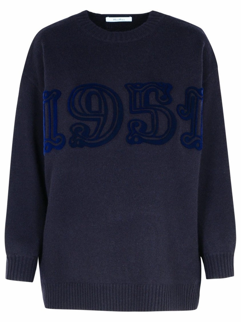 'Fido' Blue Cashmere Blend Sweater