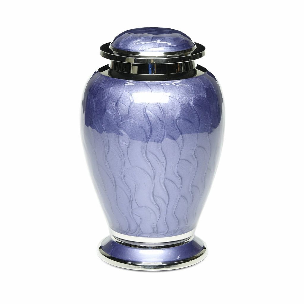 ADULT - Brass Urn -2571- Gleaming Enamel with Nickel Banding