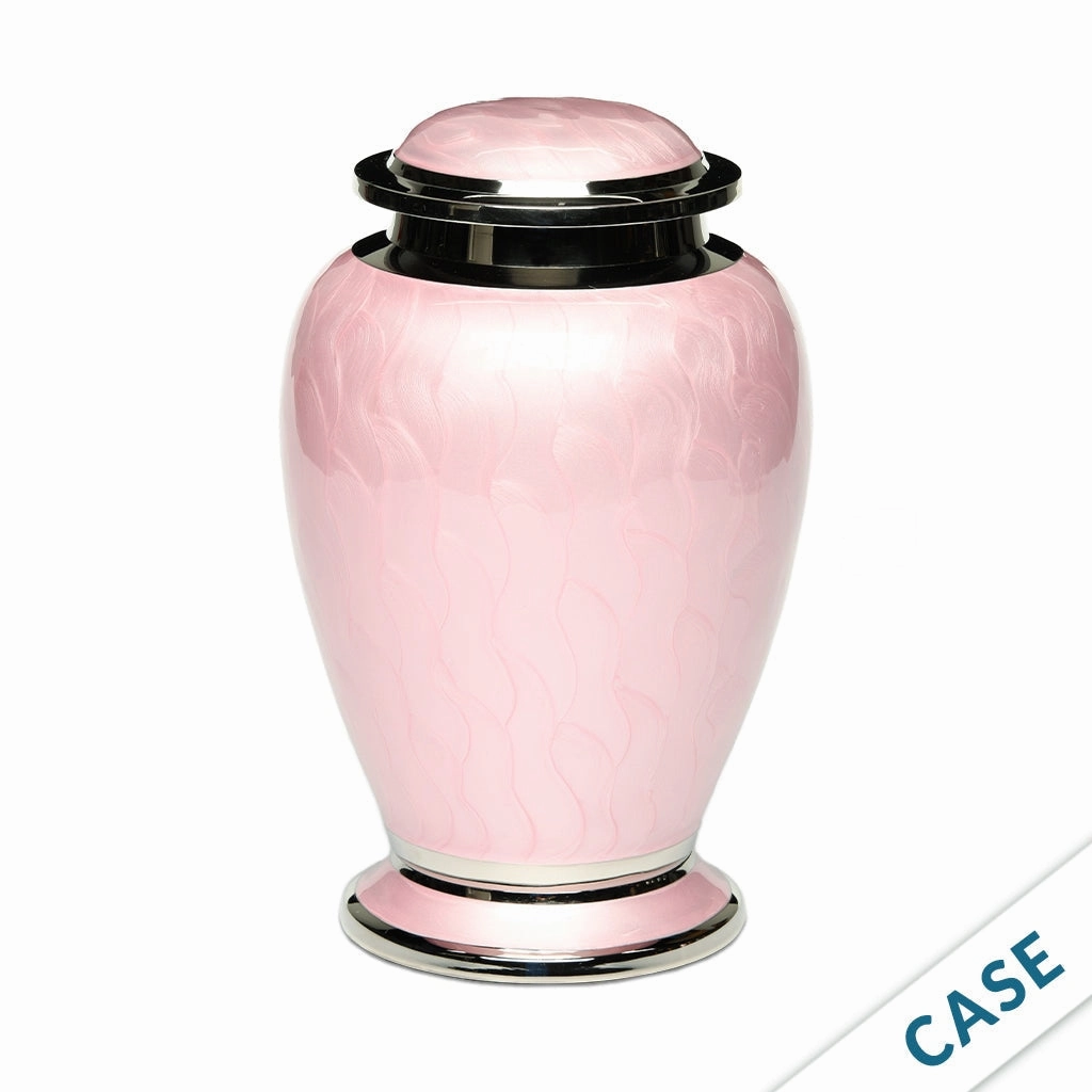 ADULT - Brass Urn -2571- Gleaming Enamel with Nickel Banding - Case of 4