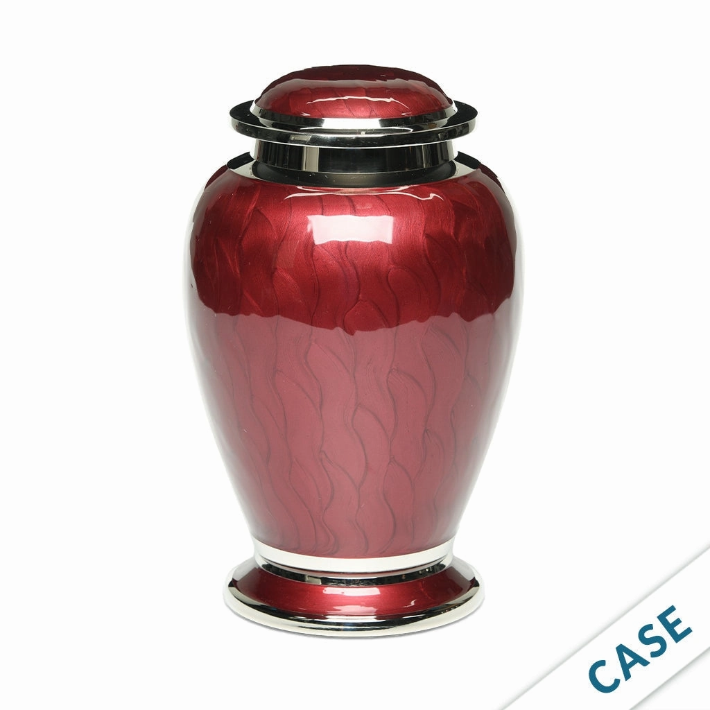 ADULT - Brass Urn -2571- Gleaming Enamel with Nickel Banding - Case of 4