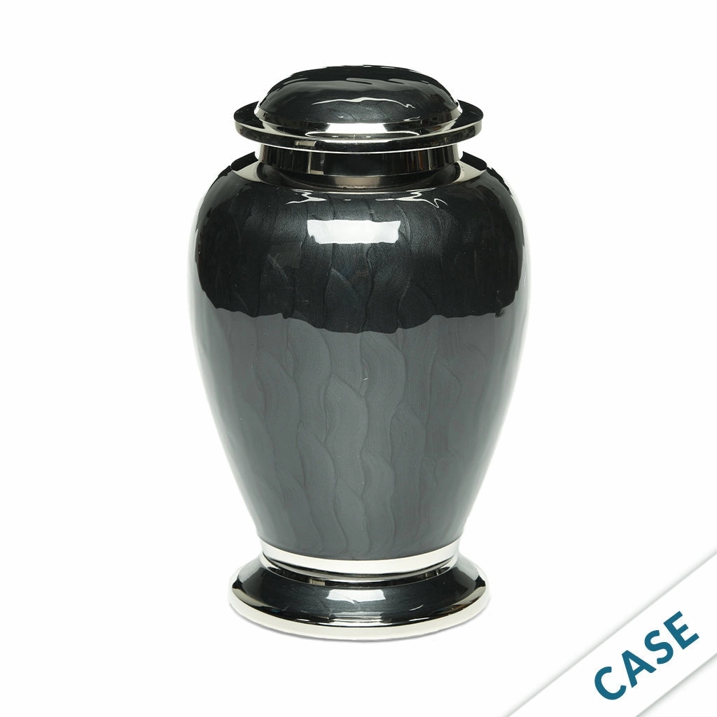 ADULT - Brass Urn -2571- Gleaming Enamel with Nickel Banding - Case of 4