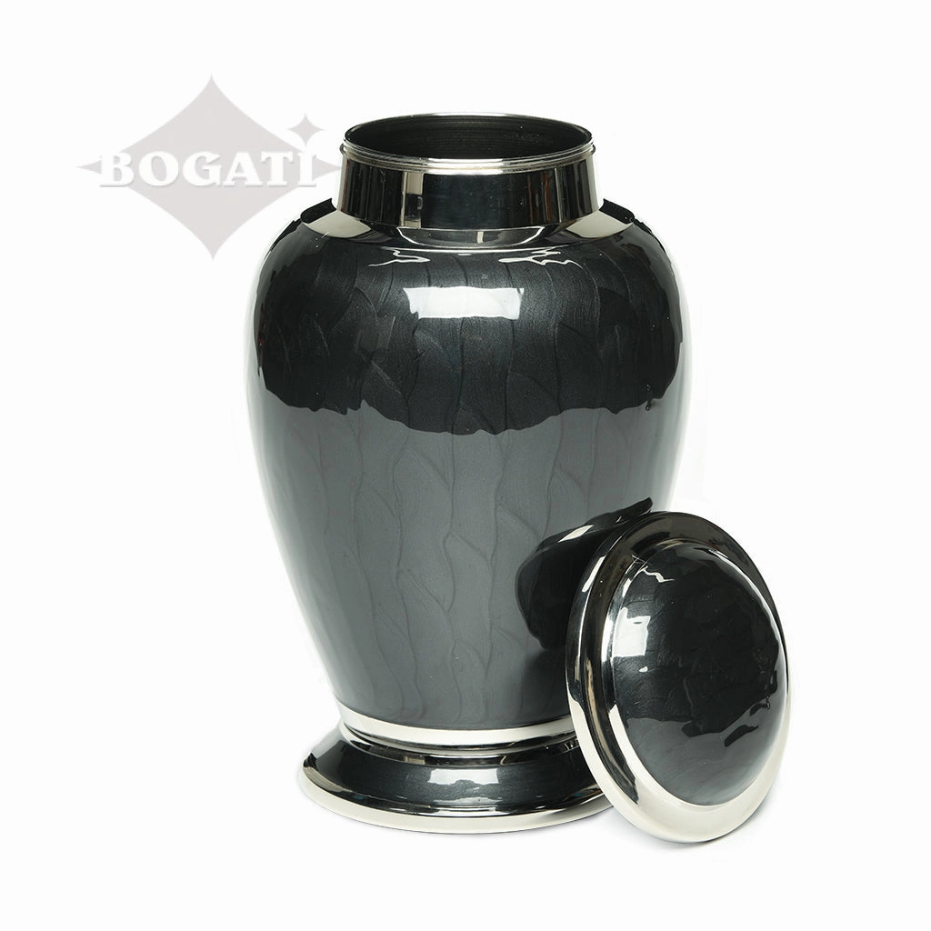 ADULT - Brass Urn -2571- Gleaming Enamel with Nickel Banding - Case of 4