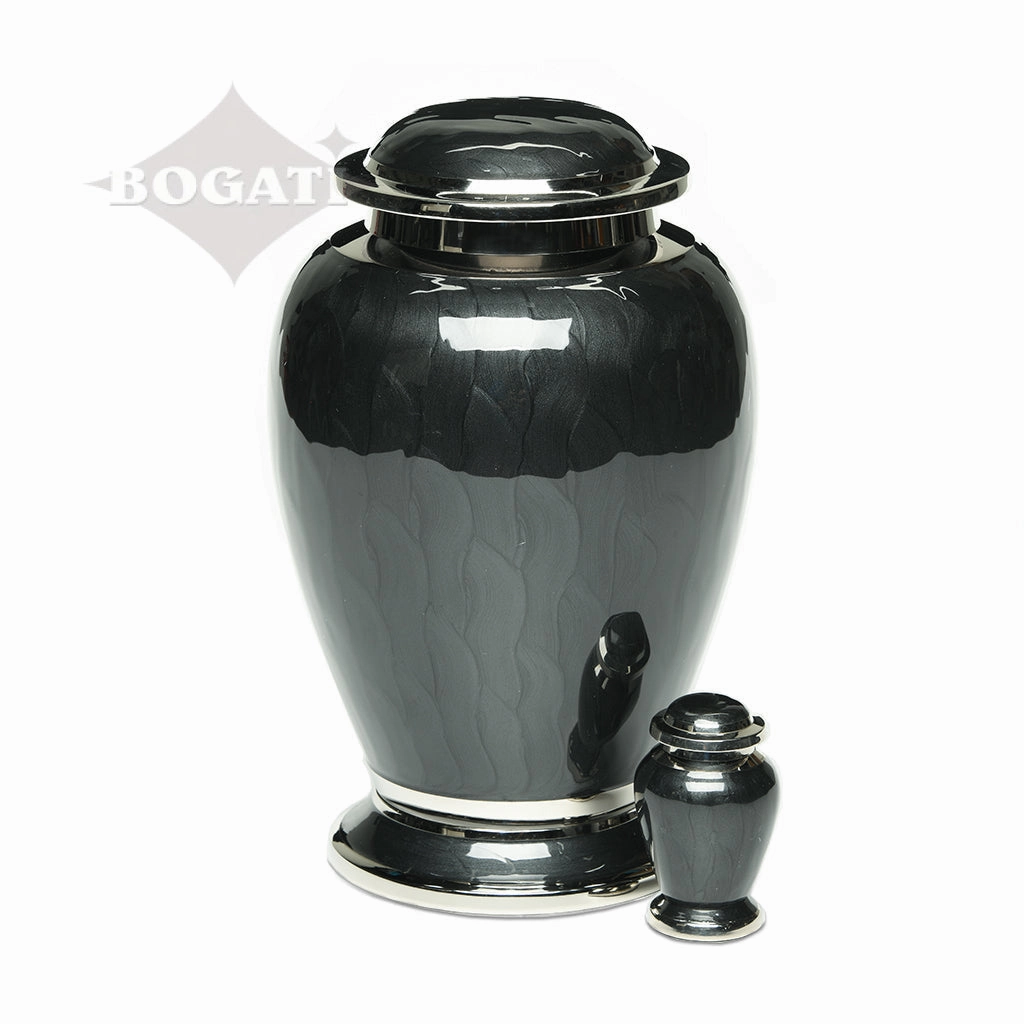 ADULT - Brass Urn -2571- Gleaming Enamel with Nickel Banding - Case of 4