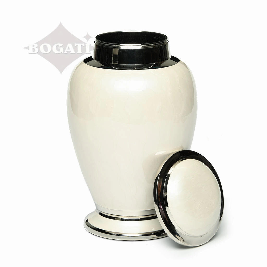 ADULT - Brass Urn -2571- Gleaming Enamel with Nickel Banding - Case of 4
