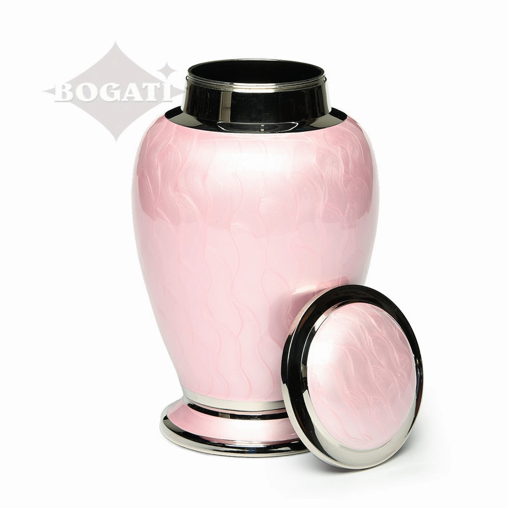 ADULT - Brass Urn -2571- Gleaming Enamel with Nickel Banding - Case of 4