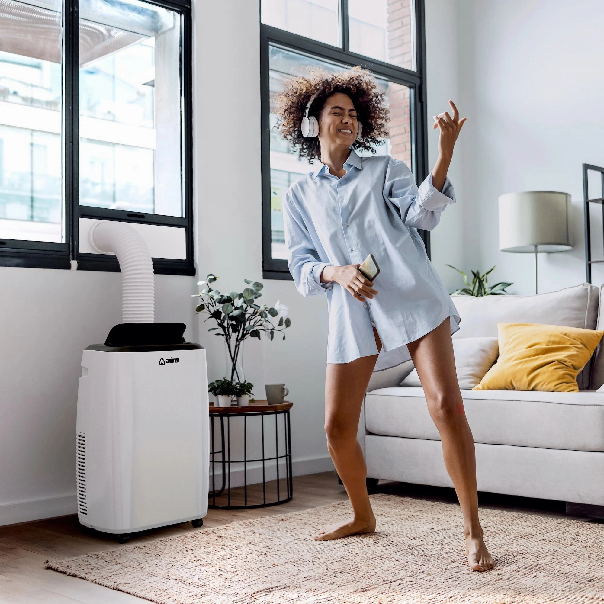 Airo Comfort  AIRO-AirCond-10K Portable Air Conditioner 7000 BTU (10000 BTU ASHRAE), Standing AC Unit with DIY Window Kit