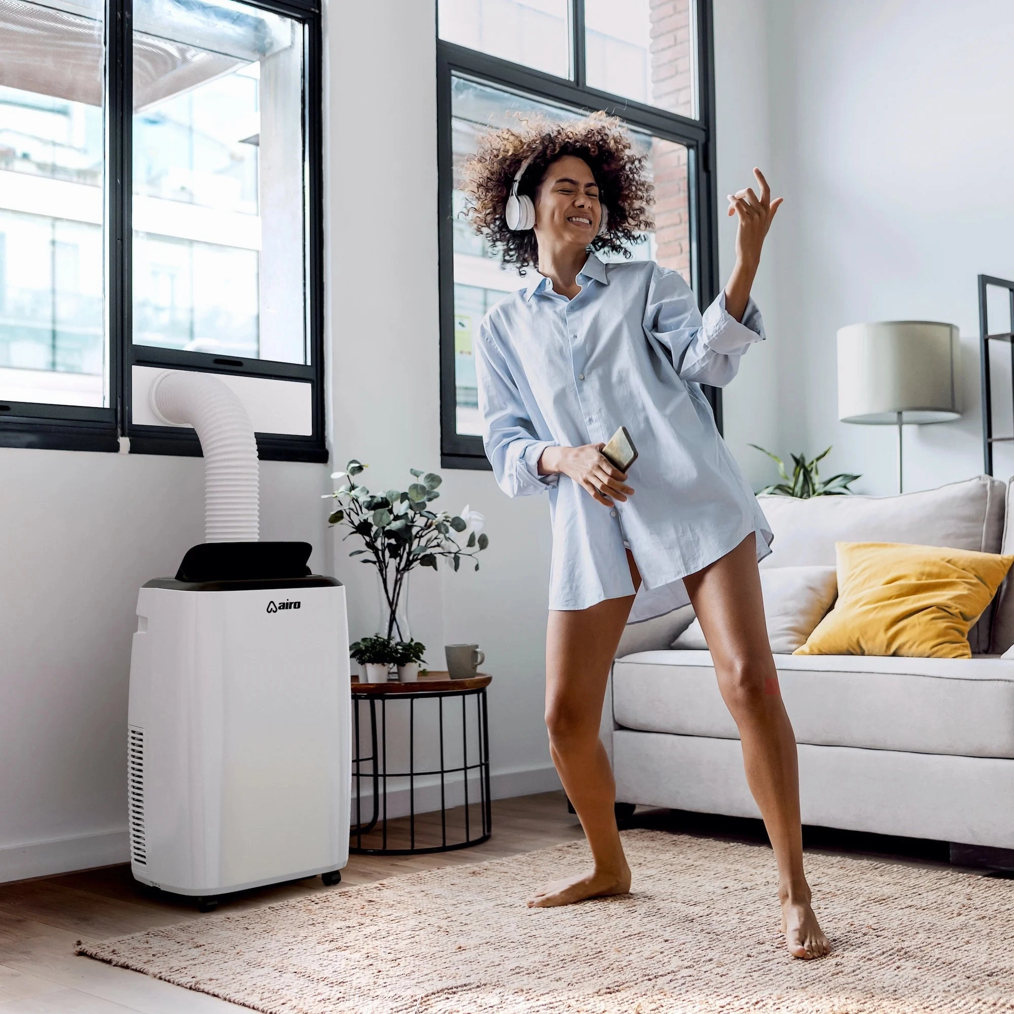 Airo Comfort  AIRO-AirCond-10K Portable Air Conditioner 7000 BTU (10000 BTU ASHRAE), Standing AC Unit with DIY Window Kit