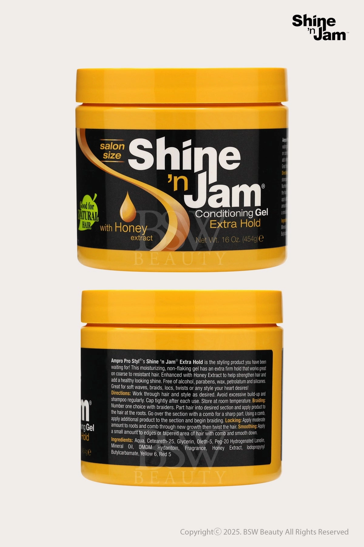 AMPRO PRO STYLE SHINE'N JAM CONDITIONING GEL EXTRA HOLD - 3 SIZE