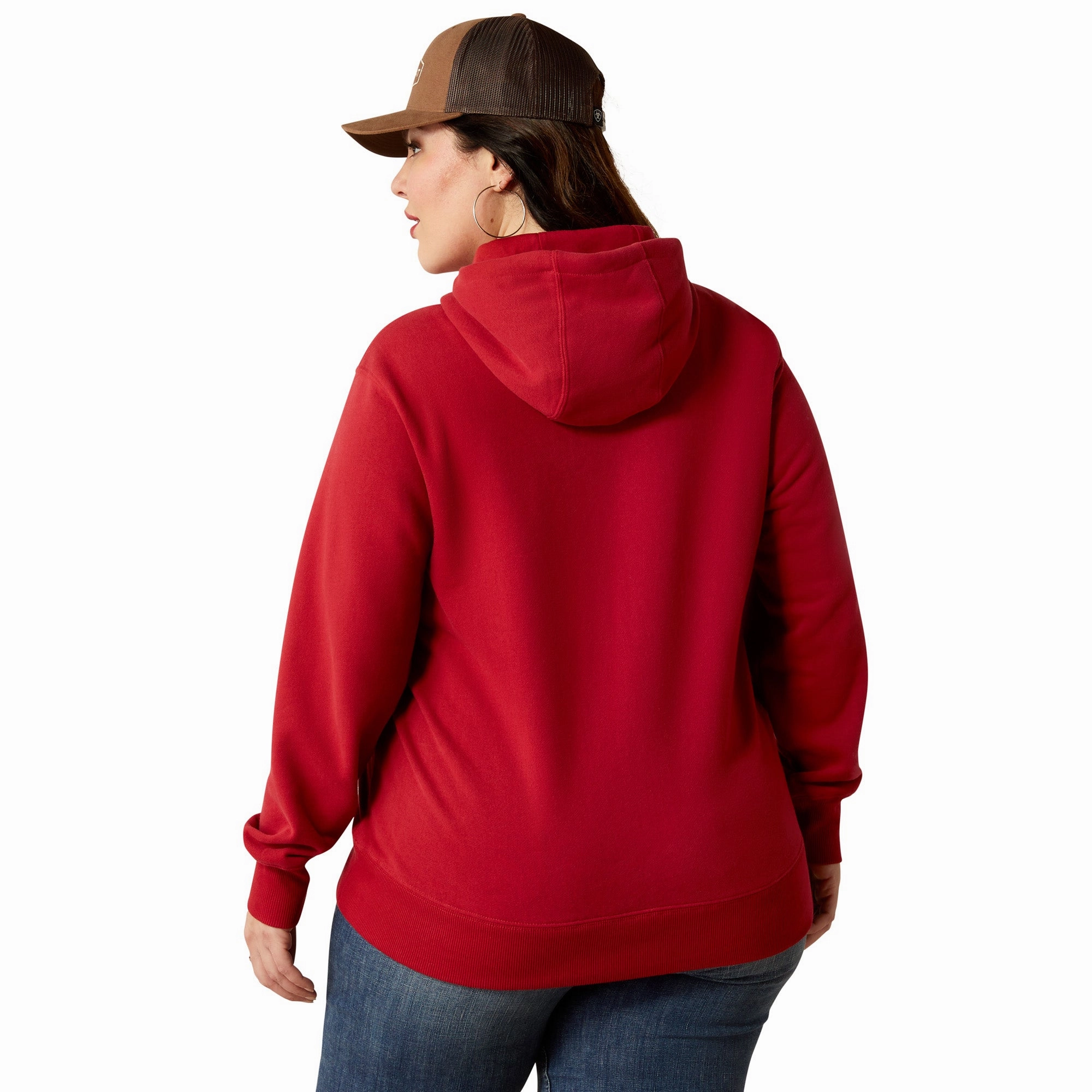 Ariat Ladies 10052410 Ranch Goods Hoodie in Rio Red