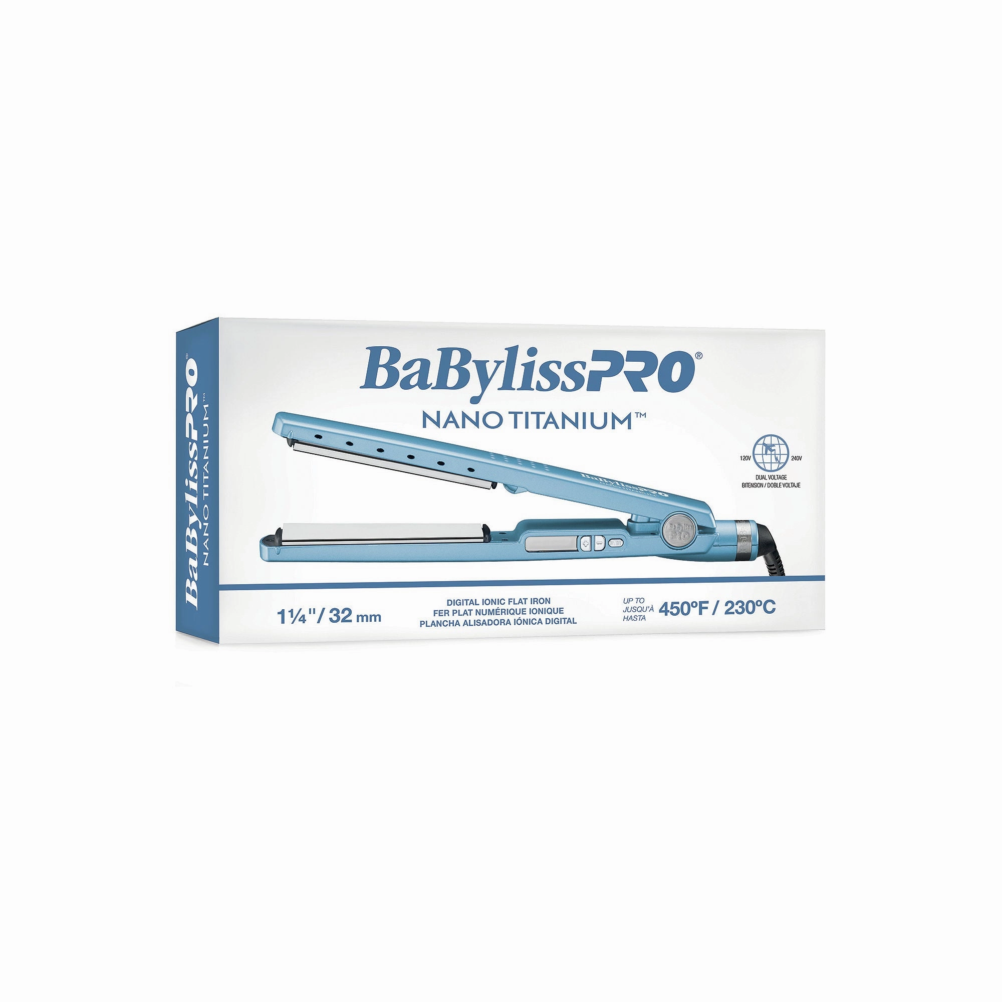 BaBylissPRO Nano Titanium Ultra-Thin Straightening Iron 1 1/4 Inch