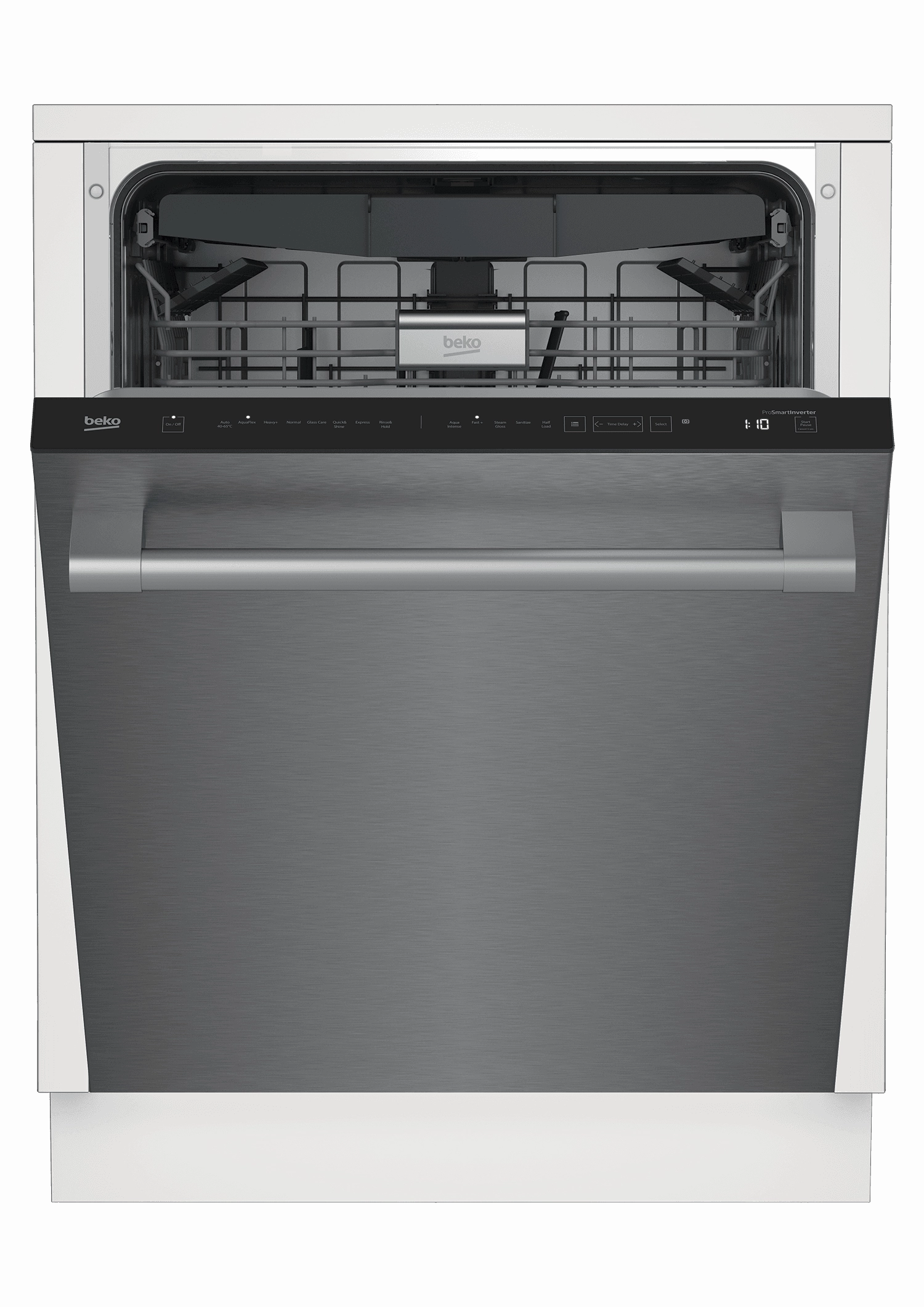 Beko DDT38530XWS Tall Tub Stainless Dishwasher, 16 Place Settings, 45 Dba, Top Control With Water Softener