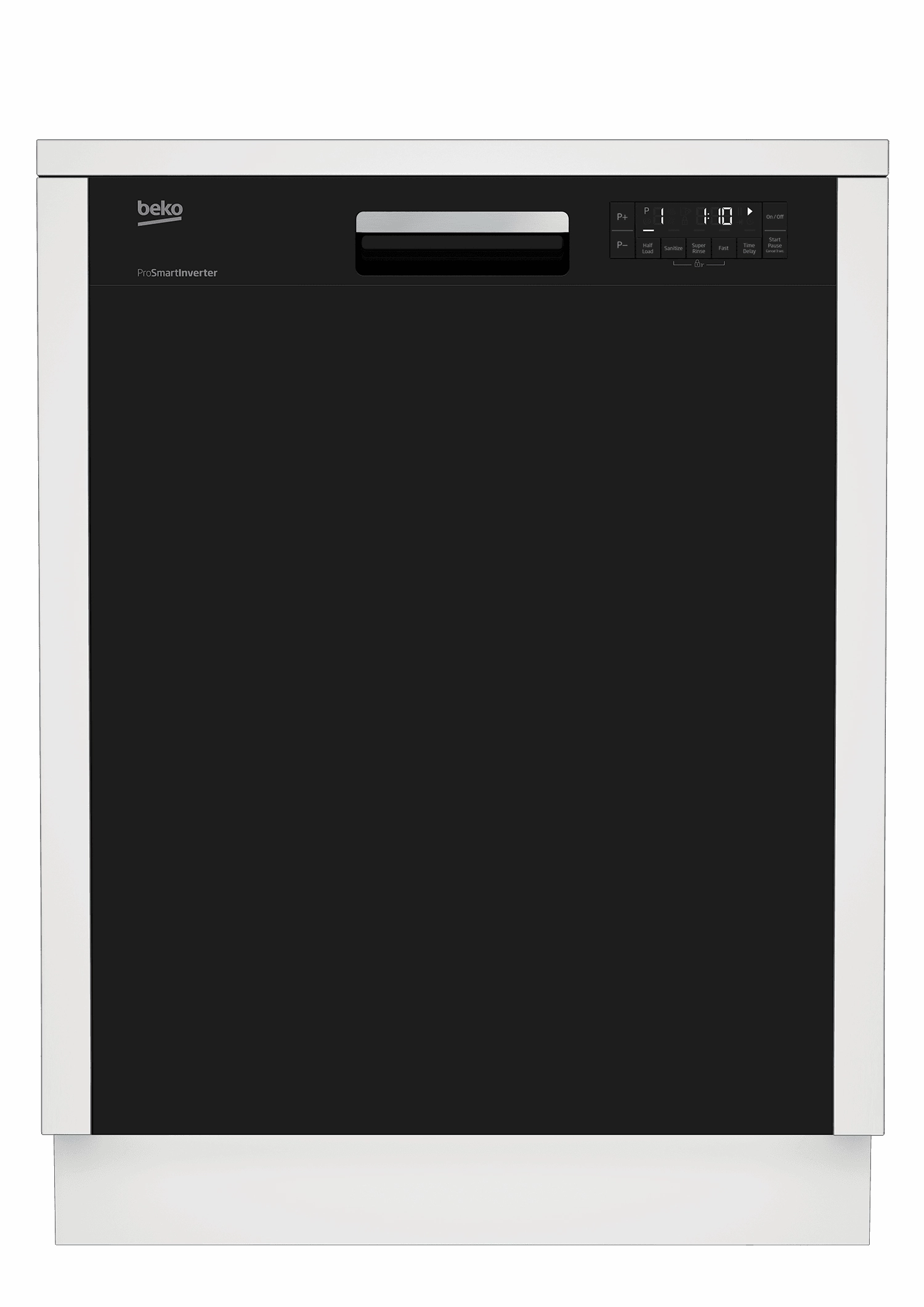 Beko DUT25401B Tall Tub Black Dishwasher, 14 Place Settings, 48 Dba, Front Control