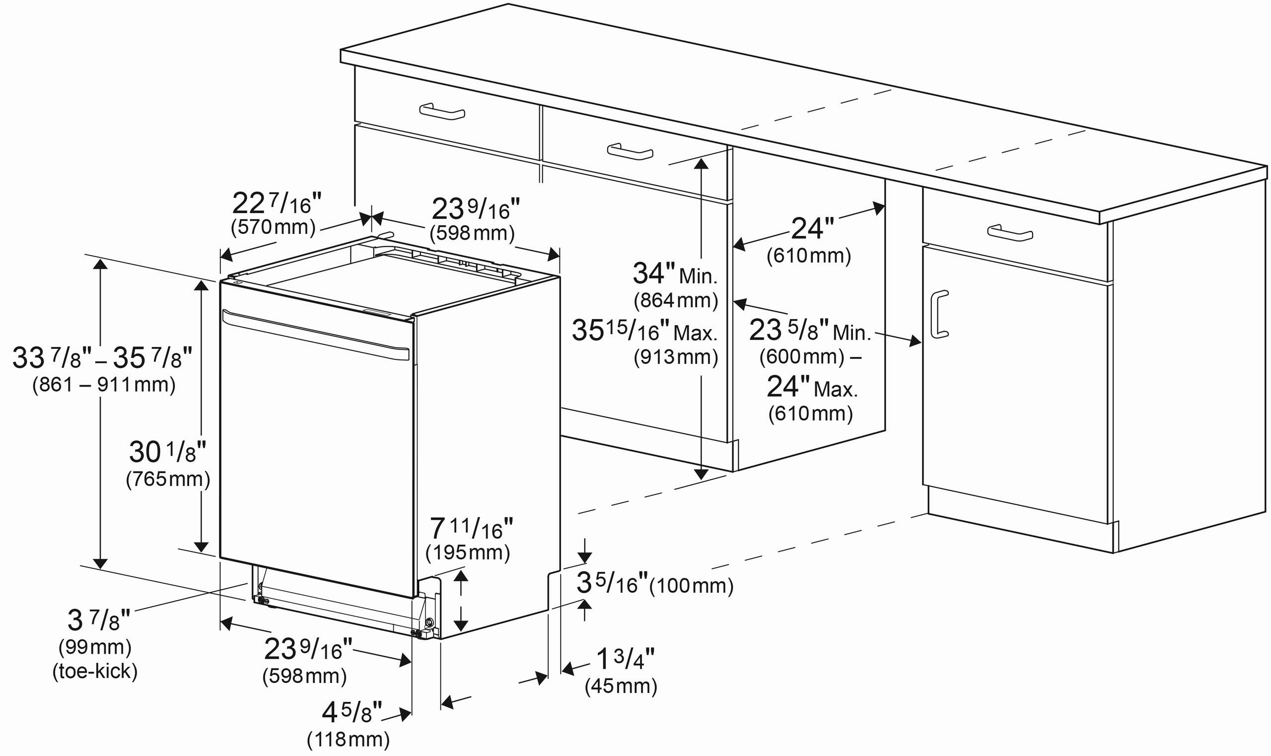 Beko DUT36522W Tall Tub Dishwasher With (15 Place Settings, 45.0