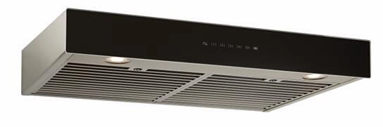 Best Range Hoods UCB3I30SBB Ispira 30-In. 550 Max Cfm Stainless Steel Under-Cabinet Range Hood With Purled&#8482; Light System And Black Glass, Energy Star Certified