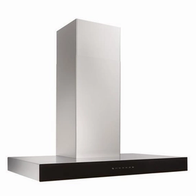 Best Range Hoods WCB3I30SBB Ispira 30-In. 650 Max Cfm Stainless Steel Chimney Range Hood With Purled&#8482; Light System And Black Glass
