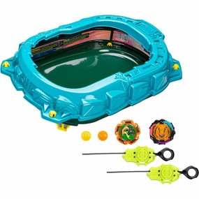 Beyblade F6780 Burst QuadStrike Light Ignite Battle Set Stadium, 2 Spinning Tops, and 2 Launchers