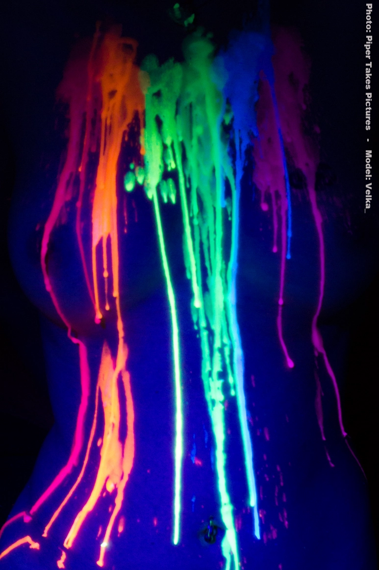 Blacklight Rainbow in a Jar Wax Play Candle - Low Temp - Unscented - UV Reactive Pitcher Candle