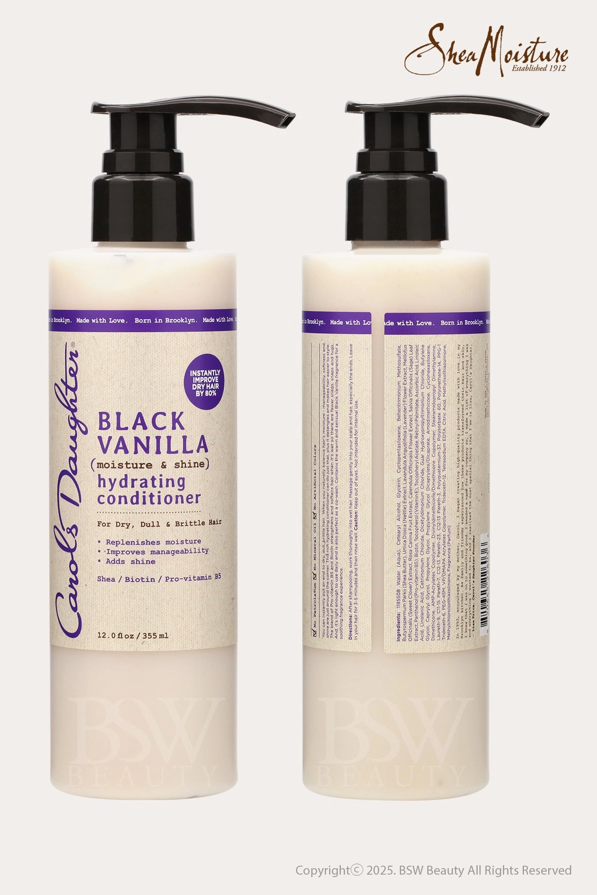 CAROLS DAUGHTER BLACK VANILLA MOISTURE & SHINE HYDRATING CONDITIONER 12oz