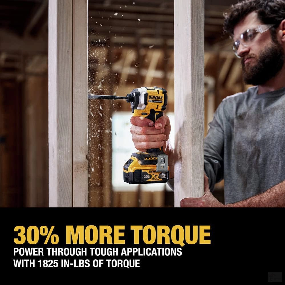 DEWALT ATOMIC 20V MAX* 1/4 in. Brushless Cordless 3-Speed Impact Driver Kit DCF850P1