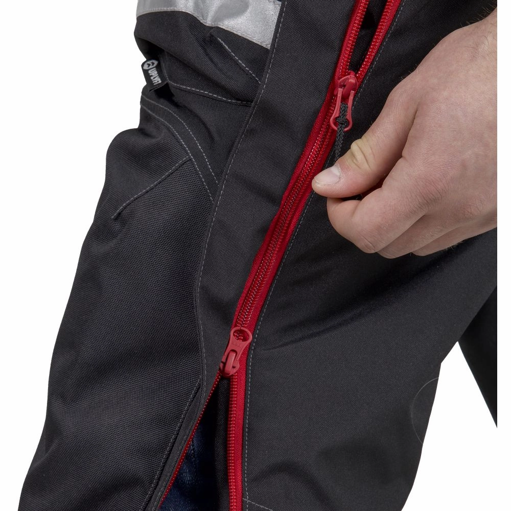 Eskimo Roughneck Bibs for Men - Black/Red - 2XL