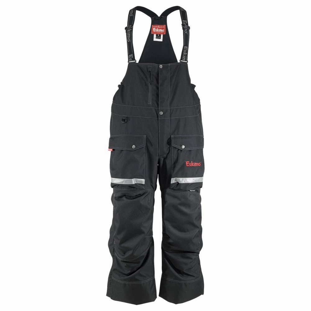 Eskimo Roughneck Bibs for Men - Black/Red - 2XL