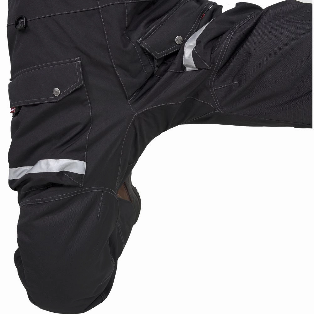 Eskimo Roughneck Bibs for Men - Black/Red - 2XL