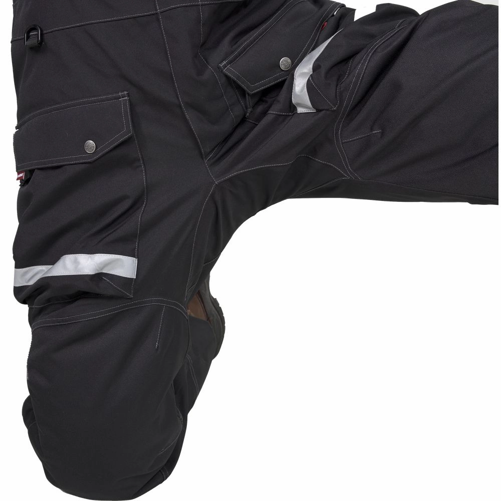 Eskimo Roughneck Bibs for Men - Black/Red - 2XL