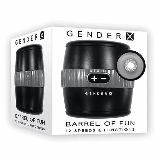 Evolved - Gender X Barrel of Fun Vibrating Stroker Masturbator (Black)