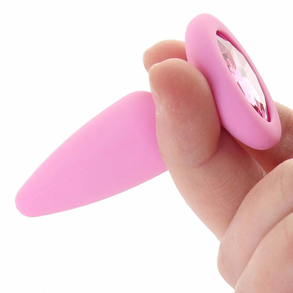 First Time Crystal Booty Anal Plug Set in Pink
