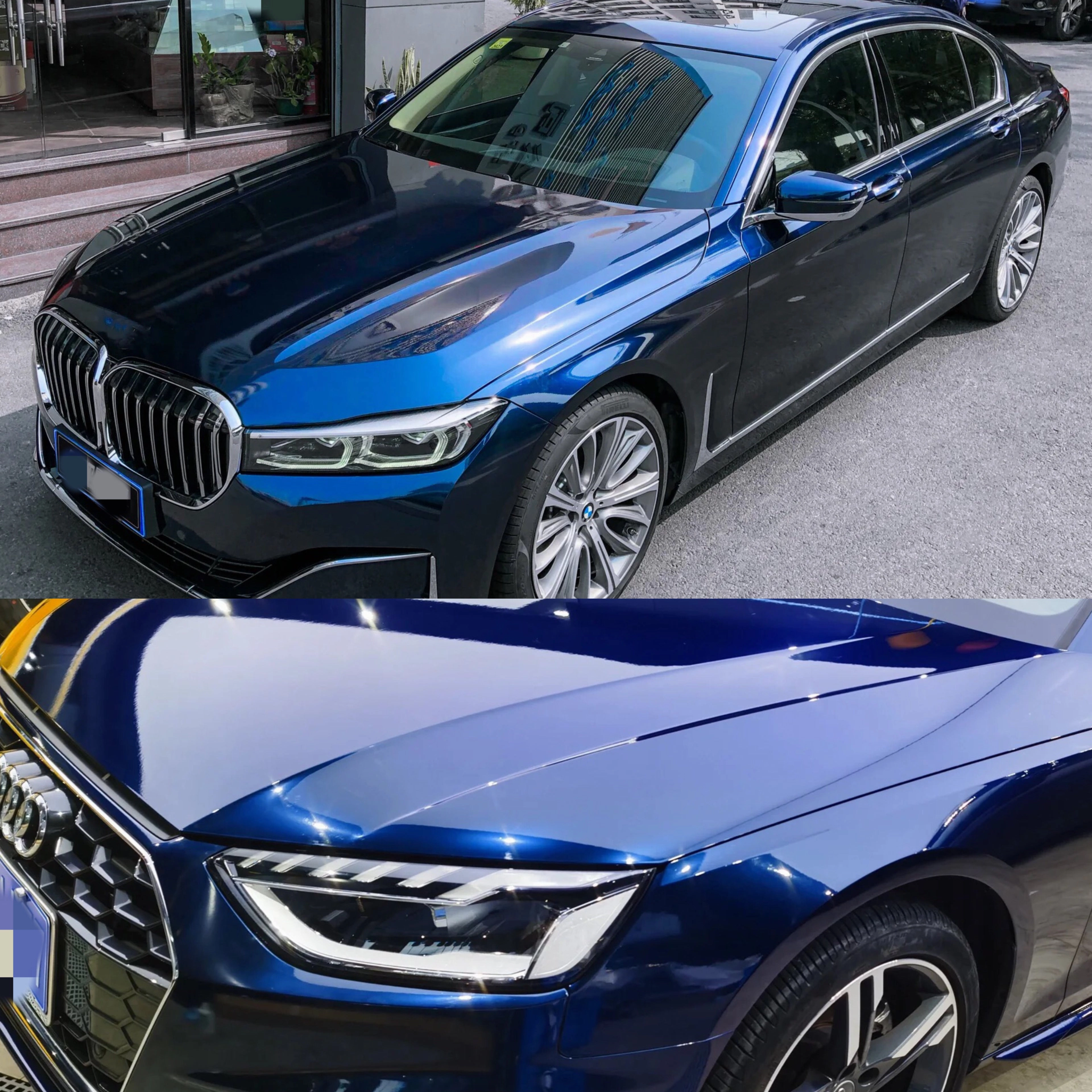 Gloss Metallic Midnight Blue Car Wrap