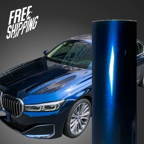 Gloss Metallic Midnight Blue Car Wrap