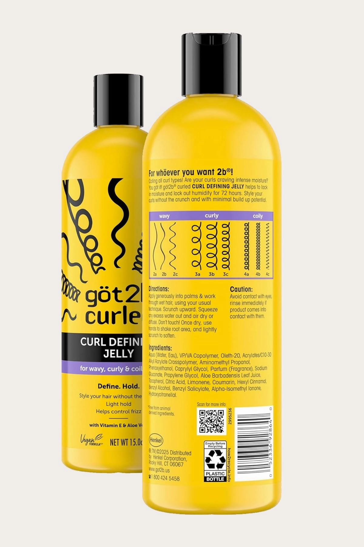 GOT2B CURLED CURL DEFINING JELLY 15oz