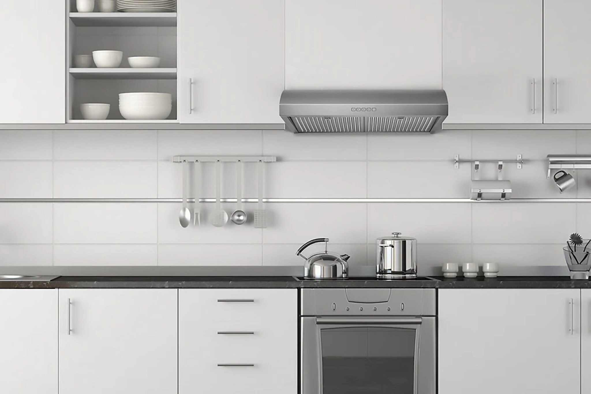 Hauslane Stainless Steel 30" 600 CFM Under Cabinet Range Hood - UC-B018SS-30