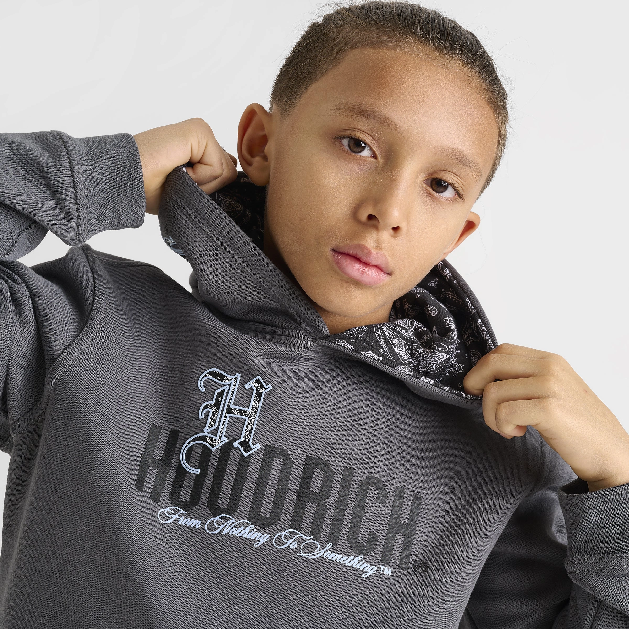 Hoodrich Junior Boys' Eterno Hoodie Lava Smoke / Black - Clear Sky