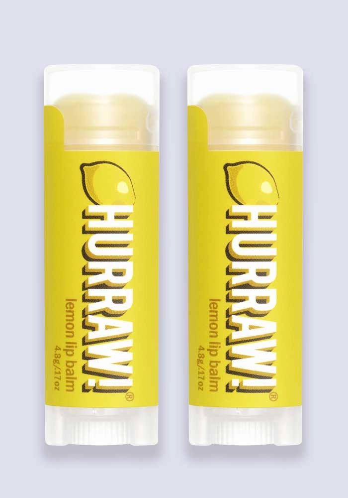 Hurraw Lemon Lip Balm 4.3g 9per stick) - 2 Pack