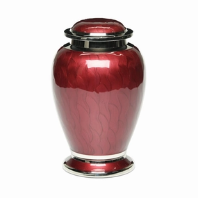 IMPERFECT SELECTION - ADULT - Brass Urn -2571- Gleaming Enamel with Nickel Banding