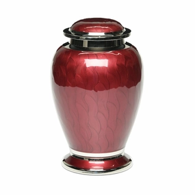 IMPERFECT SELECTION - ADULT - Brass Urn -2571- Gleaming Enamel with Nickel Banding