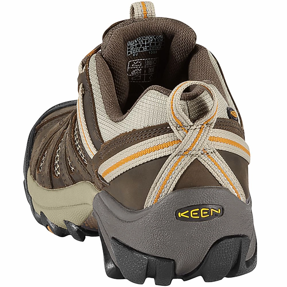 KEEN 1002570 Men's Voyageur Breathable Hiking Shoes, Black Olive/Inca Gold, Size 8