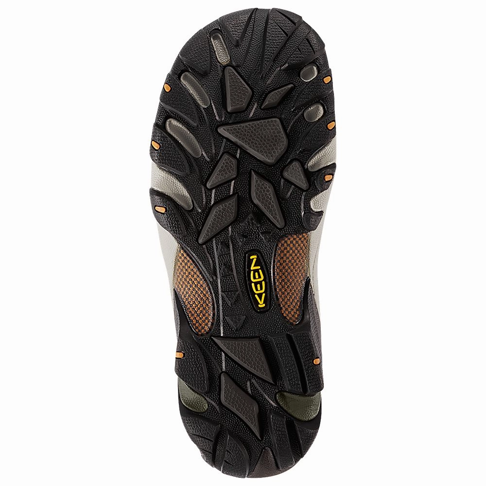 KEEN 1002570 Men's Voyageur Breathable Hiking Shoes, Black Olive/Inca Gold, Size 8