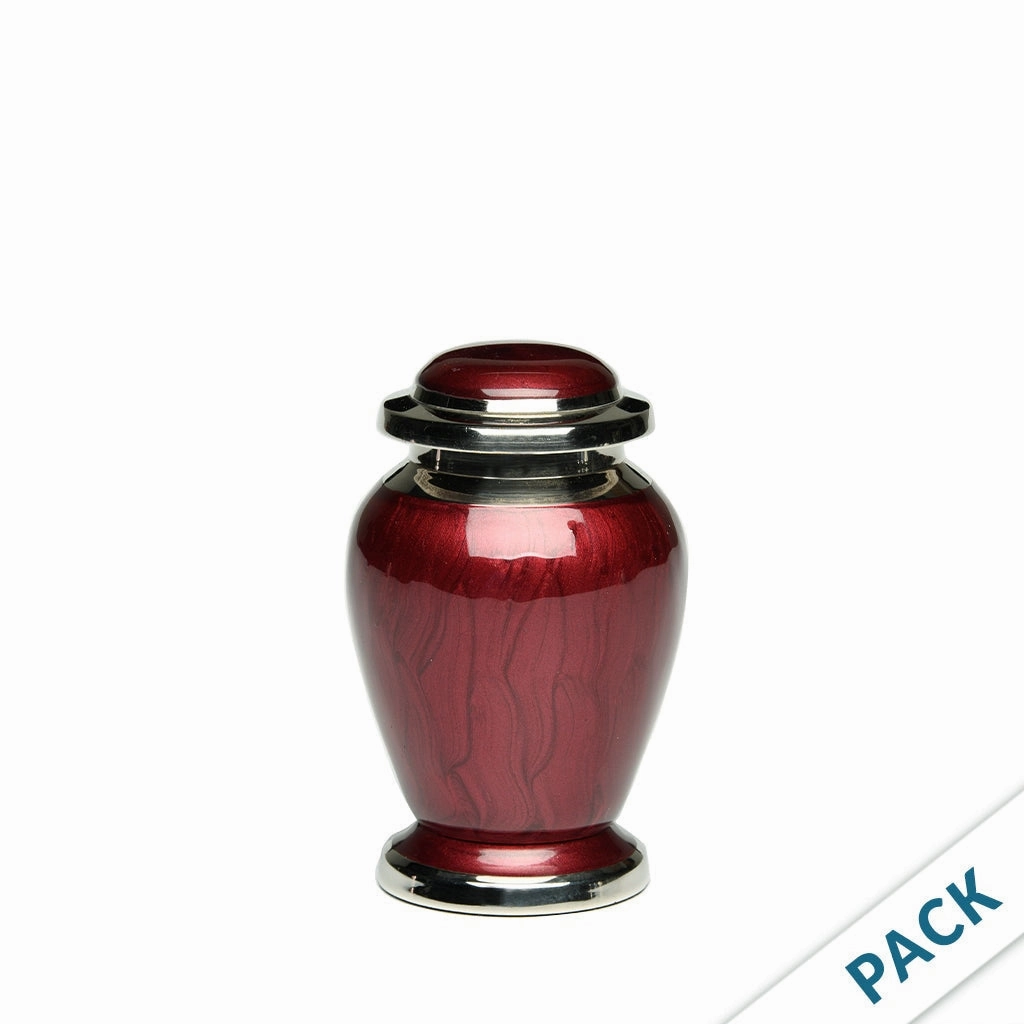KEEPSAKE - Brass Urn -2571- Gleaming Enamel with Nickel Banding - Pack of 10