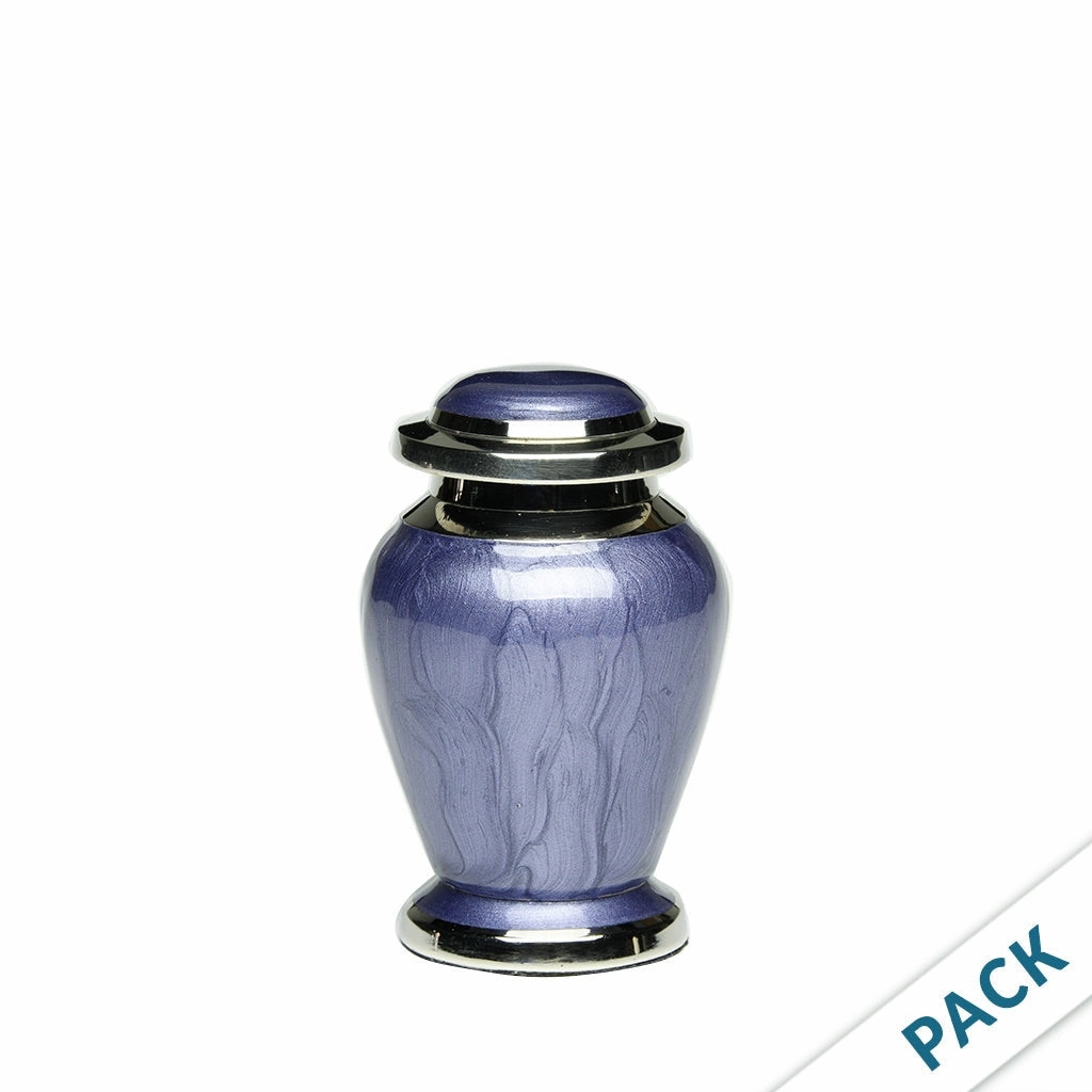KEEPSAKE - Brass Urn -2571- Gleaming Enamel with Nickel Banding - Pack of 10