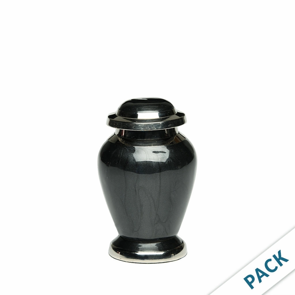 KEEPSAKE - Brass Urn -2571- Gleaming Enamel with Nickel Banding - Pack of 10