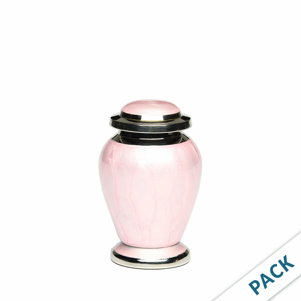 KEEPSAKE - Brass Urn -2571- Gleaming Enamel with Nickel Banding - Pack of 10