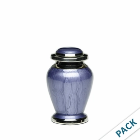KEEPSAKE - Brass Urn -2571- Gleaming Enamel with Nickel Banding - Pack of 10