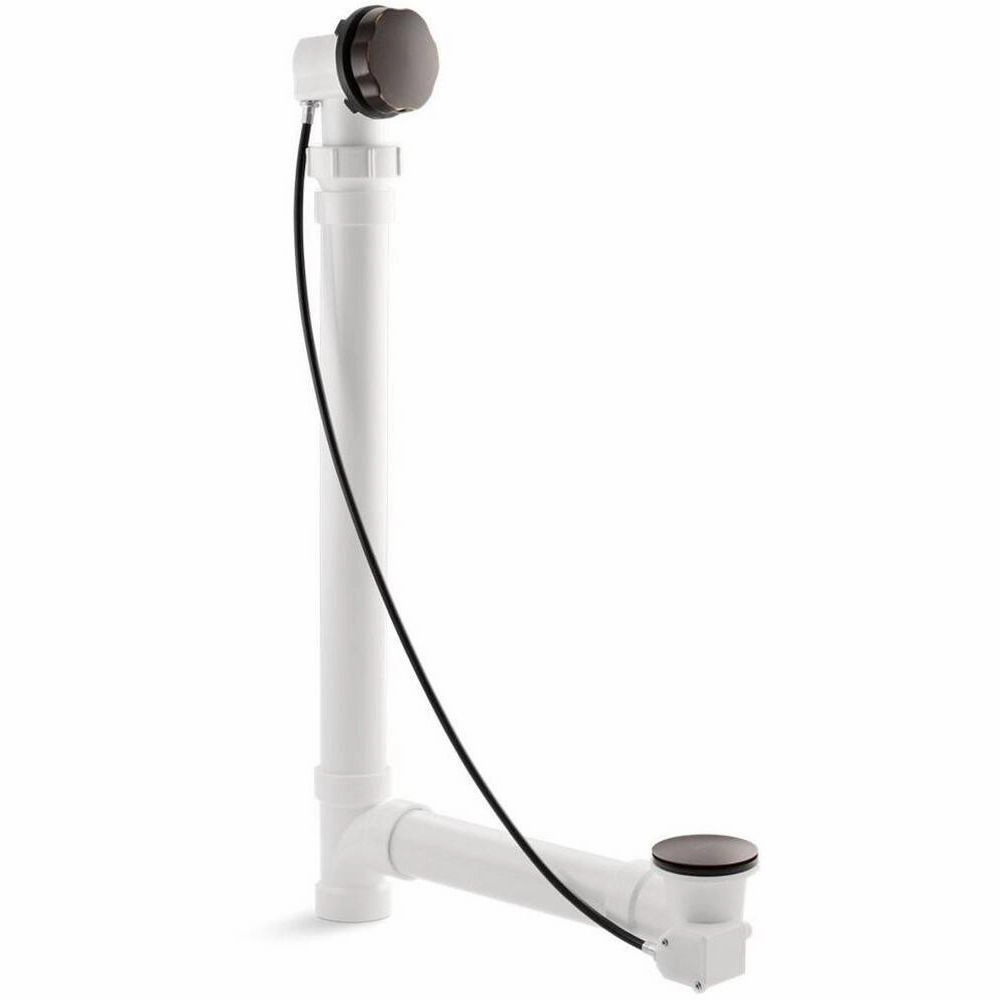 Kohler K-7213-2BZ Clearflo Cable Bath Drain with PVC Tubing, Oil Rubbed Bronze